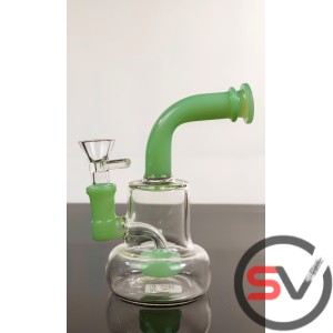 BENT NECK BELL SHAPED GLASS WATER PIPE 6inch